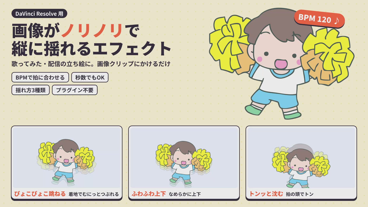 [E-07]画像がノリノリで縦に揺れるエフェクト